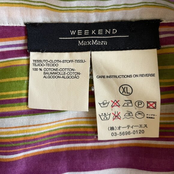 Weekend Max Mara Multicolor Striped Blouse - Picture 2 of 9